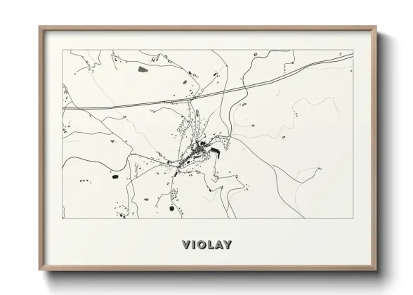 Une affiche de carte sur Violay