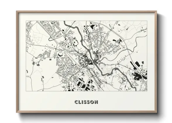 Une affiche de carte sur Clisson