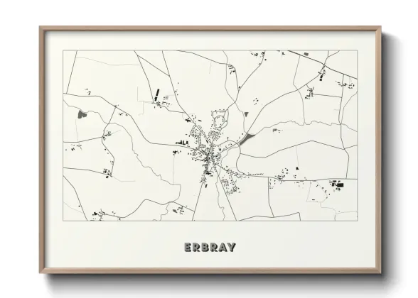 Une affiche de carte sur Erbray