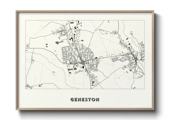 Une affiche de carte sur Geneston