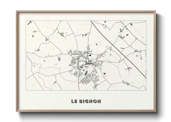 Une affiche de carte sur Le Bignon
