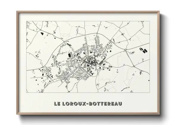 Une affiche de carte sur Le Loroux-Bottereau