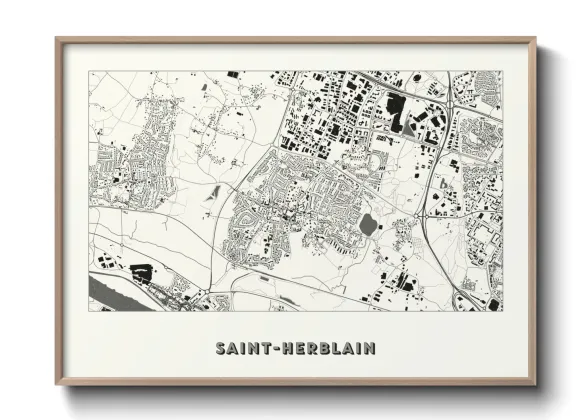 Une affiche de carte sur Saint-Herblain