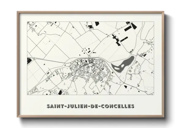 Une affiche de carte sur Saint-Julien-de-Concelles