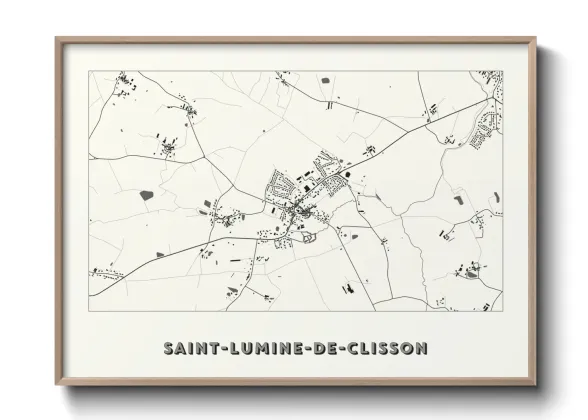 Une affiche de carte sur Saint-Lumine-de-Clisson