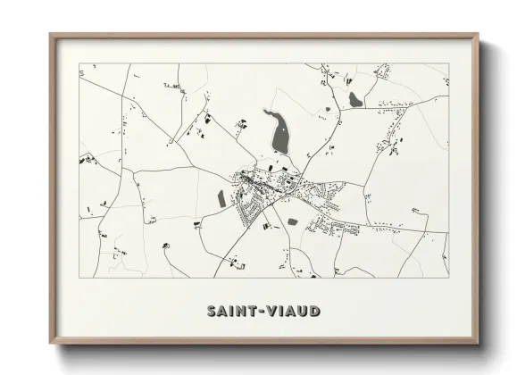 Une affiche de carte sur Saint-Viaud