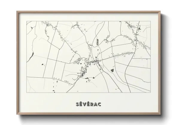 Une affiche de carte sur Sévérac