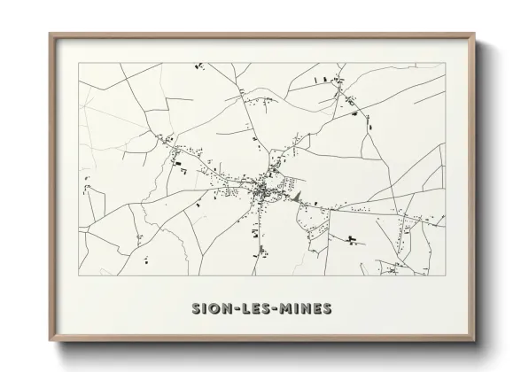 Une affiche de carte sur Sion-les-Mines