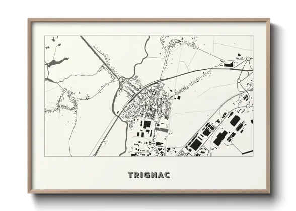 Une affiche de carte sur Trignac