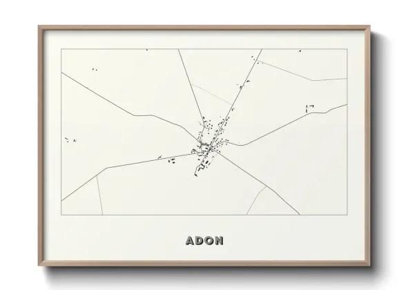 Une affiche de carte sur Adon