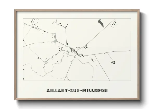 Une affiche de carte sur Aillant-sur-Milleron