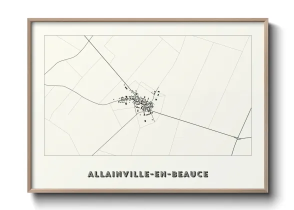 Une affiche de carte sur Allainville-en-Beauce
