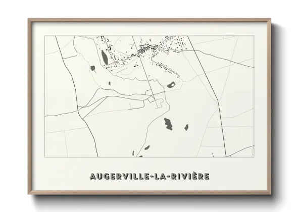 Une affiche de carte sur Augerville-la-Rivière