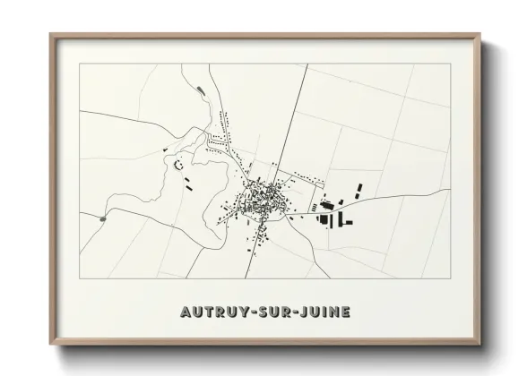 Une affiche de carte sur Autruy-sur-Juine