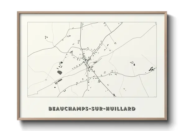 Une affiche de carte sur Beauchamps-sur-Huillard