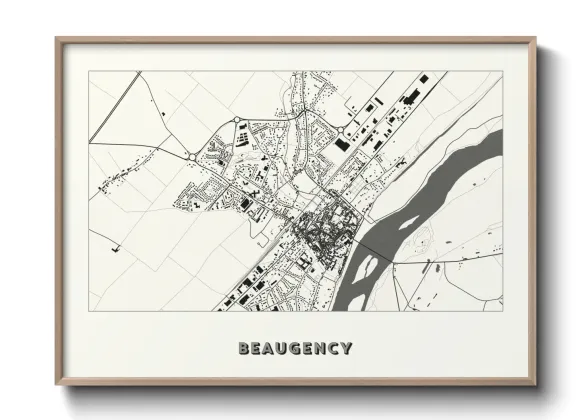 Une affiche de carte sur Beaugency