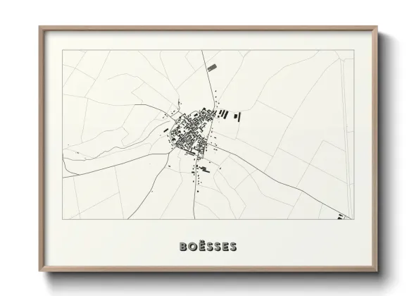 Une affiche de carte sur Boësses
