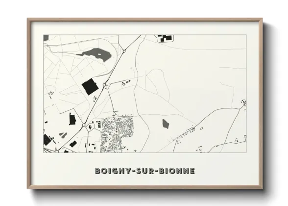Une affiche de carte sur Boigny-sur-Bionne