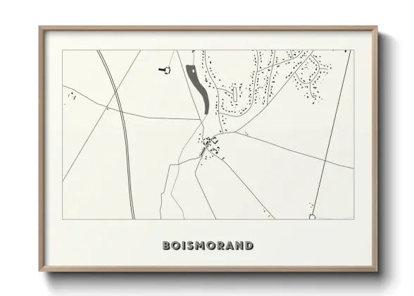 Une affiche de carte sur Boismorand