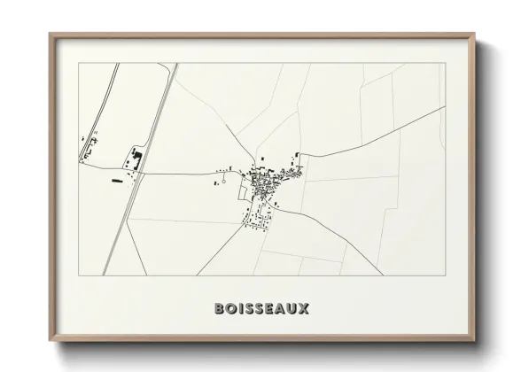 Une affiche de carte sur Boisseaux