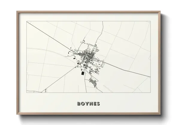 Une affiche de carte sur Boynes