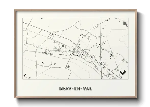 Une affiche de carte sur Bray-en-Val