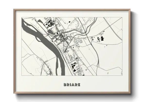 Une affiche de carte sur Briare