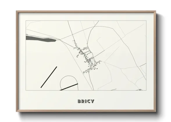 Une affiche de carte sur Bricy