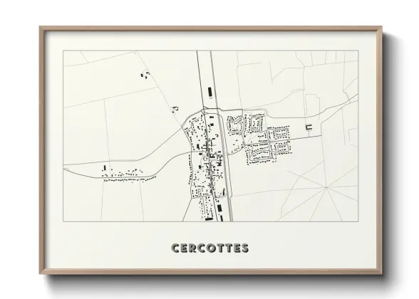Une affiche de carte sur Cercottes