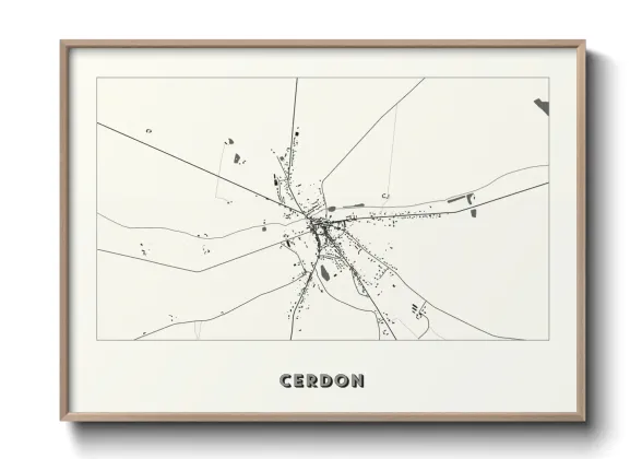 Une affiche de carte sur Cerdon