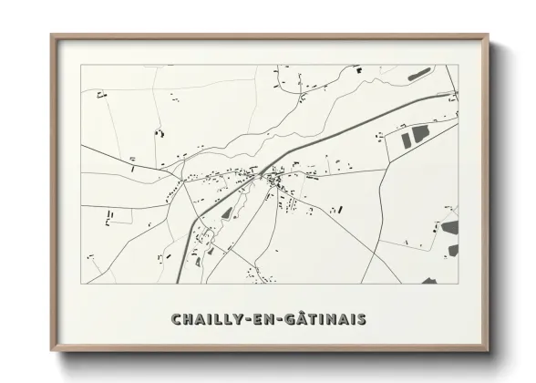 Une affiche de carte sur Chailly-en-Gâtinais