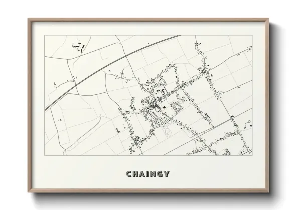 Une affiche de carte sur Chaingy