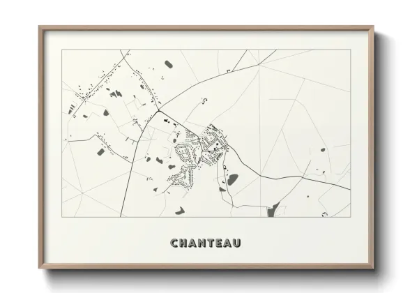 Une affiche de carte sur Chanteau