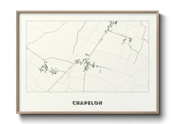 Une affiche de carte sur Chapelon