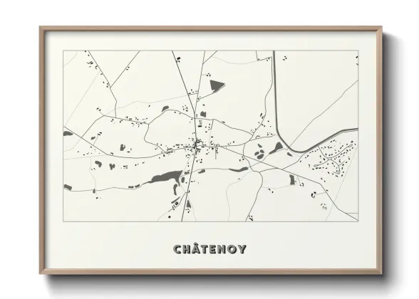 Une affiche de carte sur Châtenoy