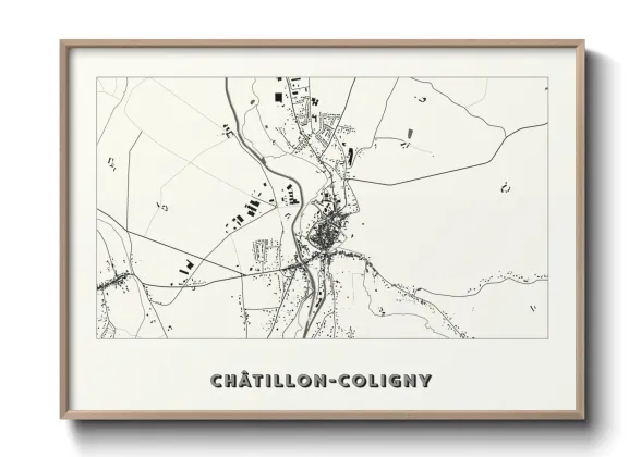 Une affiche de carte sur Châtillon-Coligny