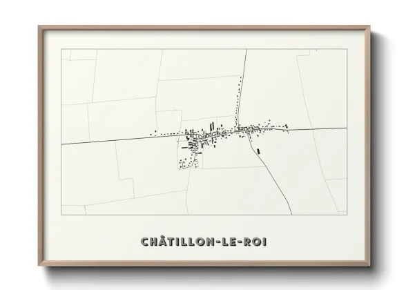 Une affiche de carte sur Châtillon-le-Roi