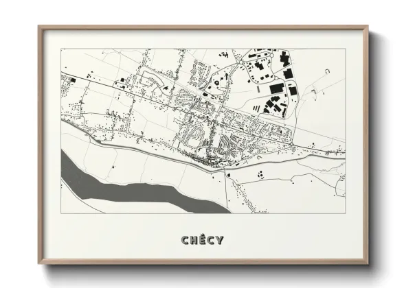Une affiche de carte sur Chécy
