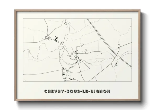 Une affiche de carte sur Chevry-sous-le-Bignon