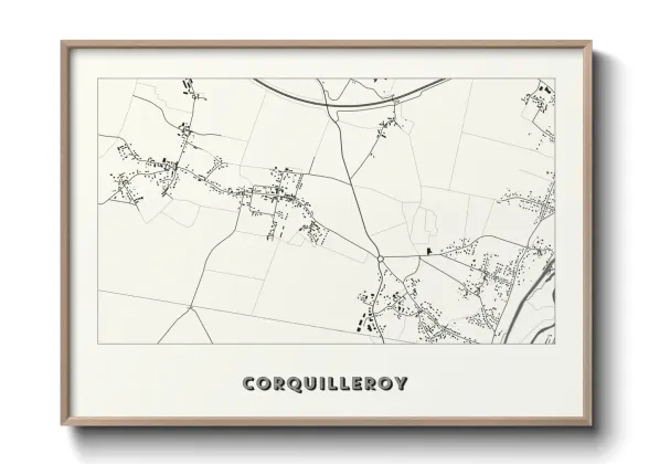 Une affiche de carte sur Corquilleroy