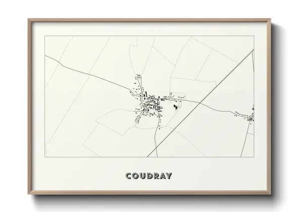 Une affiche de carte sur Coudray