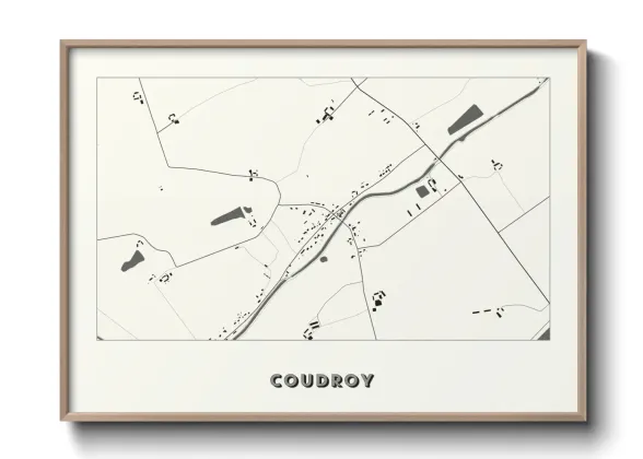 Une affiche de carte sur Coudroy