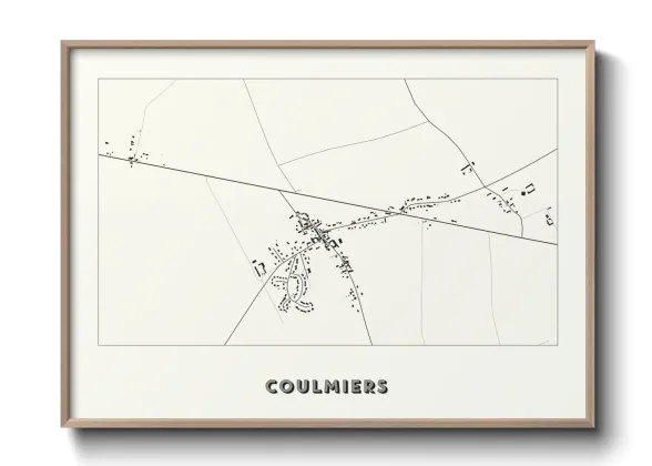 Une affiche de carte sur Coulmiers