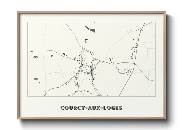 Une affiche de carte sur Courcy-aux-Loges