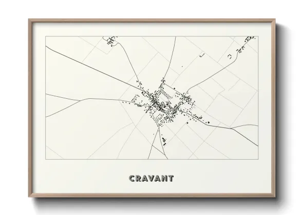 Une affiche de carte sur Cravant