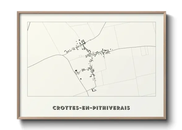 Une affiche de carte sur Crottes-en-Pithiverais