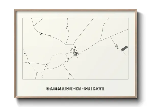 Une affiche de carte sur Dammarie-en-Puisaye
