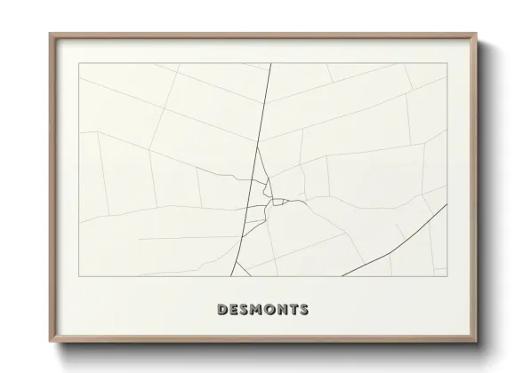 Une affiche de carte sur Desmonts