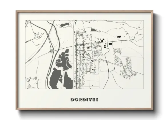Une affiche de carte sur Dordives