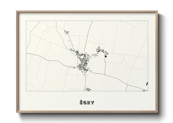 Une affiche de carte sur Égry
